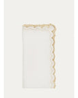 Kim Seybert Arches Napkin in White & Gold