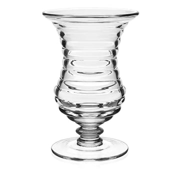 William Yeoward Crystal Ripples Footed Vase - 8.5"