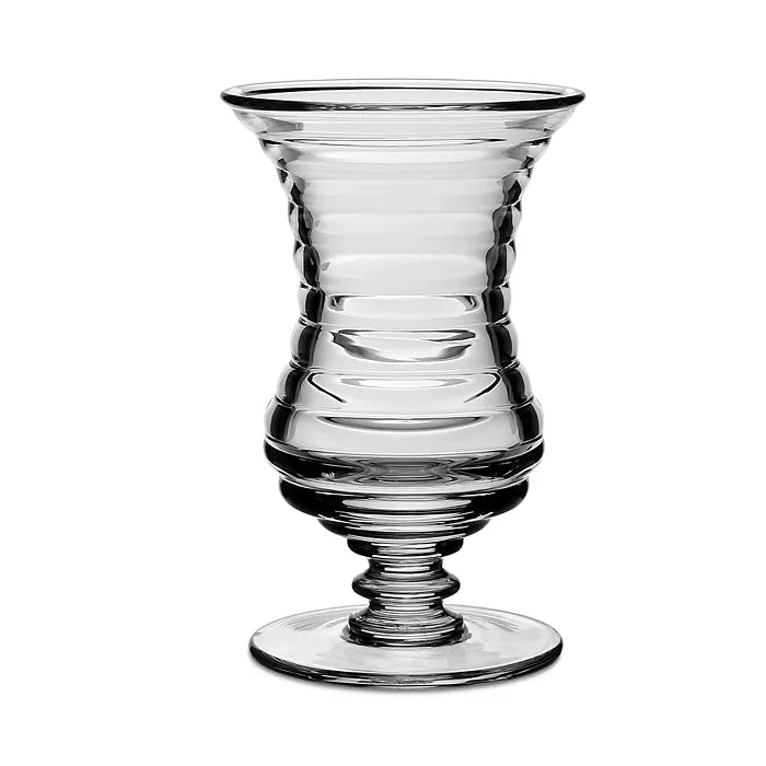 William Yeoward Crystal Ripples Footed Vase - 6"