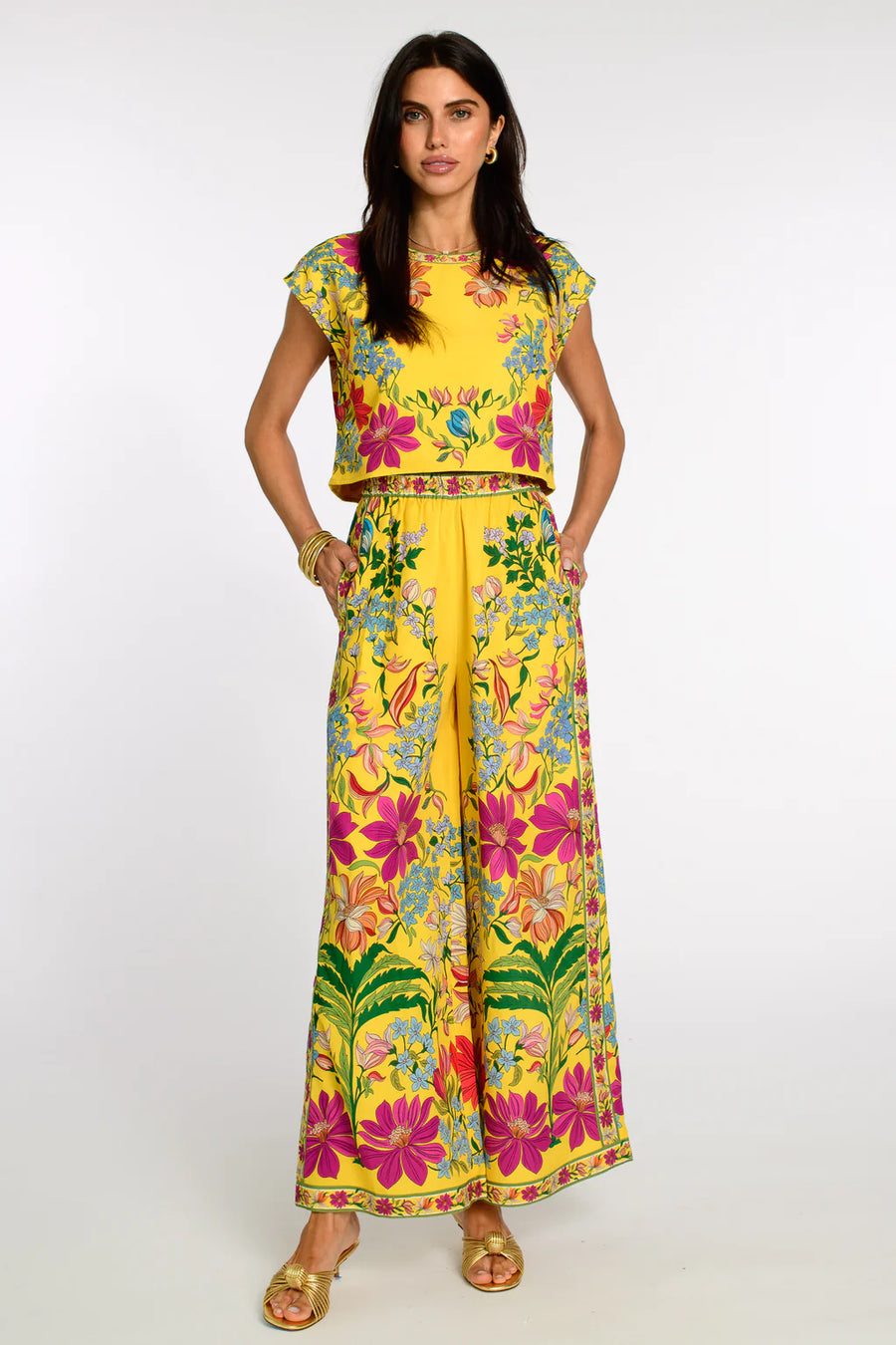 Elizabeth James The Label Presley Pant in Tapestry Yellow