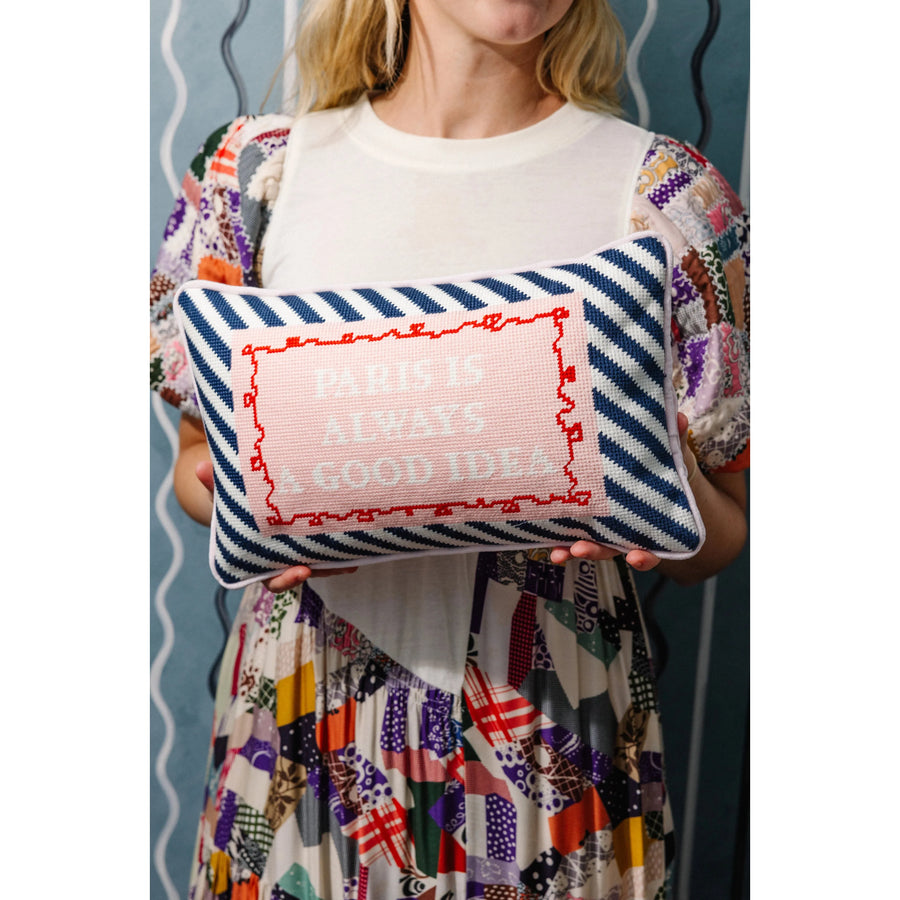 Furbish Paris Needlepoint Pillow
