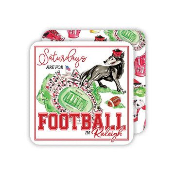 Saturdays are for Football in Raleigh Coasters