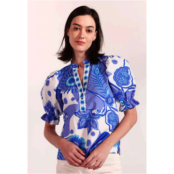 Maude Vivante Amy Top in Porcelain