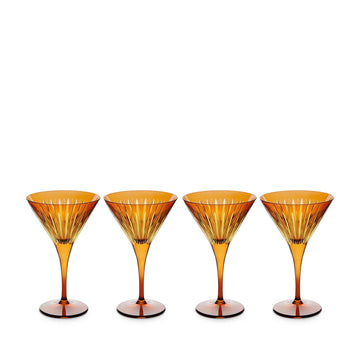 L’Objet Prism Martini Glasses: Amber (Set of 4)