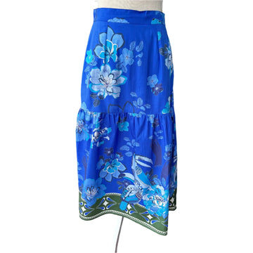 Maude Vivante Ada Skirt in Sapphire Florals