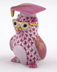 Herend Graduation Owl : Raspberry