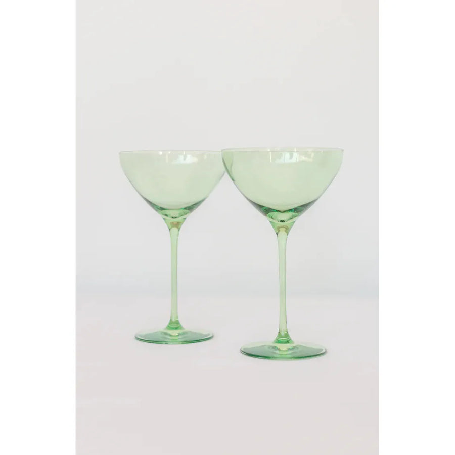 Estelle Martini Glass-Mint green : S/2