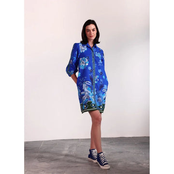 Maude Vivante Ava Dress in Sapphire Florals