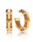 Gaia Cage Hoop Earrings in Teak