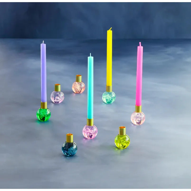 Crystal Ball Taper Candle Holder