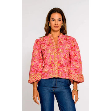 Elizabeth James The Label Emily Top- Grandeur Cherry