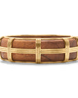 Gaia Hinged Bangle in Gold Teak