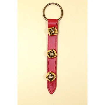 Red Brass-Plated Bell Strap with 3 Bells