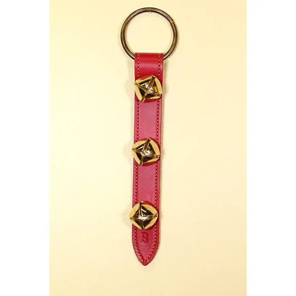 Red Brass-Plated Bell Strap with 3 Bells