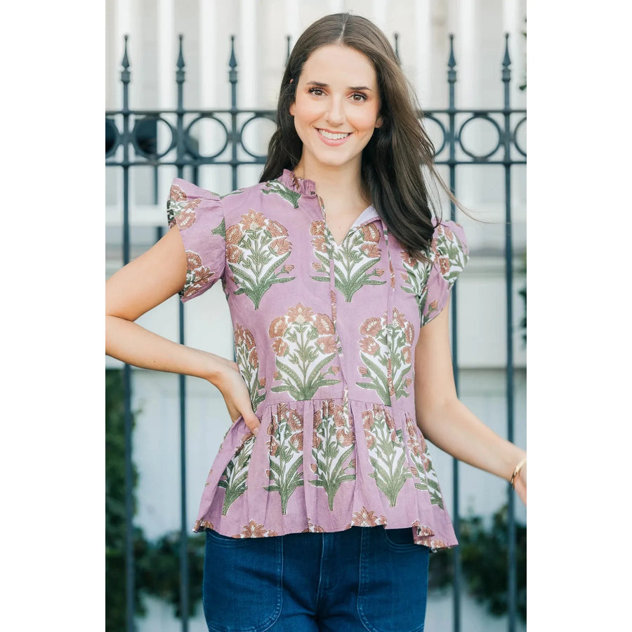 Victoria Dunn Luna Blouse - Spiced Ginger: Small