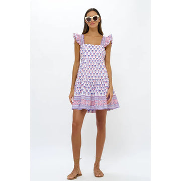Oliphant Square Neck Mini Dress - Alsace : Small