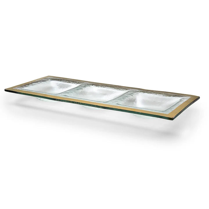 Currie-Dodd Wedding Registry: Annieglass Roman Antique Three-Section Tray