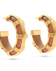 Gaia Cage Hoop Earrings in Teak