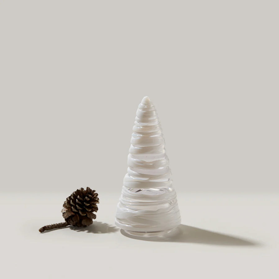 Simon Pearce Snowdrift Conical Tree 8"