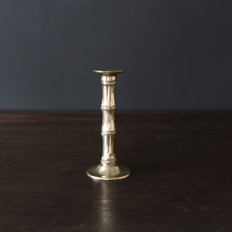 Beatriz Ball Sierra Modern Bamboo Candlestick in Gold