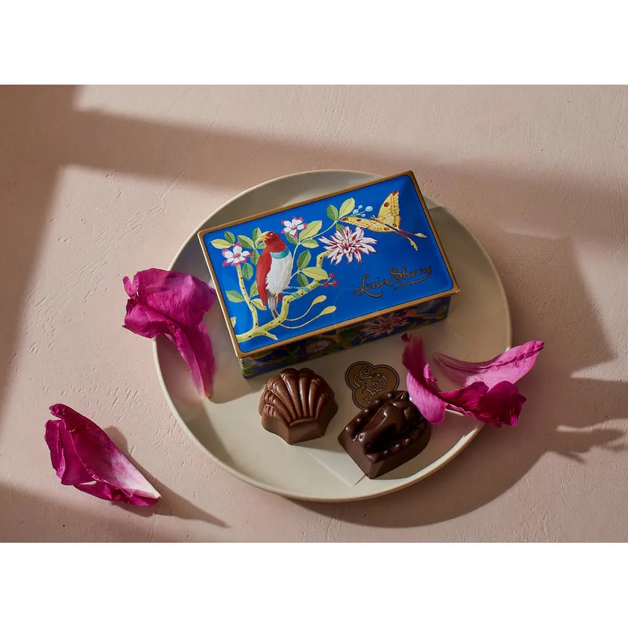 Louis Sherry 2-Piece Assorted Chocolate Truffle Tin in Bird & Butterlly