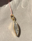 Clara Williams Company 14K Platinum Druzy Small Wing Charm
