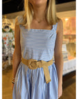 Patty Kim Sundress with Wicker Belt