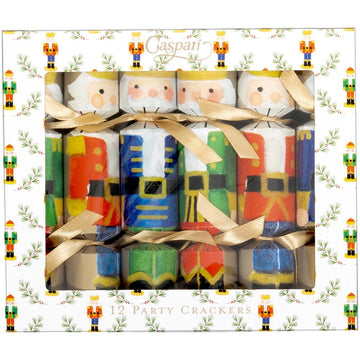 Caspari Painted Nutcrackers Mini Party Crackers