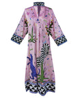 Ortigia Sicilia Cotton Jungle Pink Kaftan