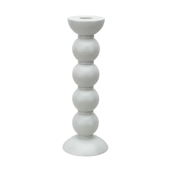 Addison Ross Tall White Bobbin Candle Stick: 24cm