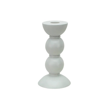 Addison Ross Medium White Bobbin Candle Stick: 14cm