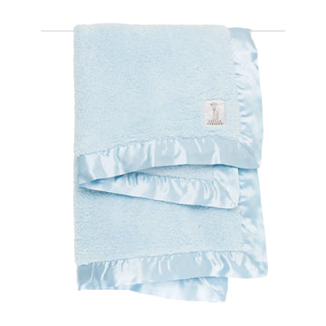 Little Giraffe Chenille Blanket - Blue