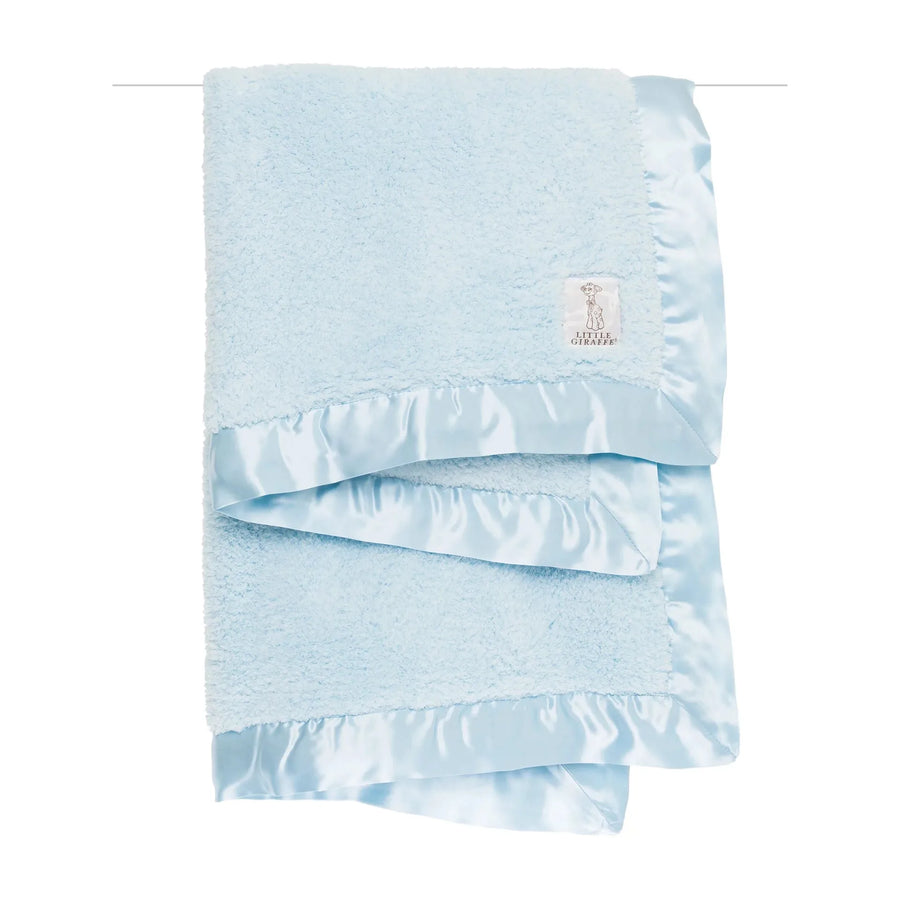 Little Giraffe Chenille Blanket - Blue
