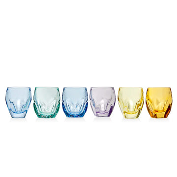 Gilday-Sloan Wedding Registry: Set of 6 Colored Shot Glasses
