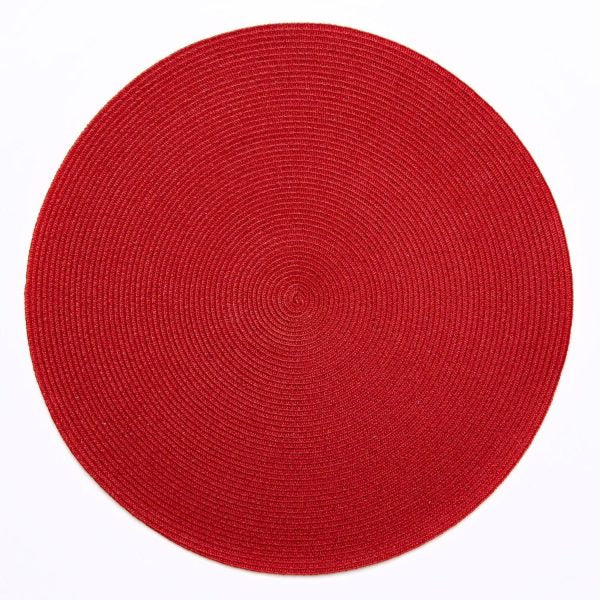 Mearns and Caplanson-Torrens Wedding Registry: Deborah Rhodes Round Red Lurex Placemat