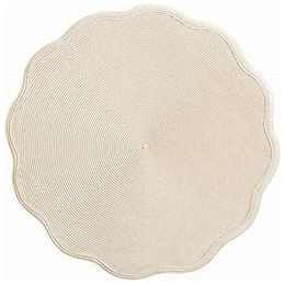 Myles-Palmer Wedding Registry: Deborah Rhodes Scalloped Placemat in Linen Sand