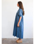 Never a Wallflower High Neck Midi Dress - Prussian Blue