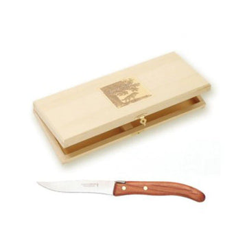 Claude Dozorme Set of 6 Boxed Olive Wood Steak Knives