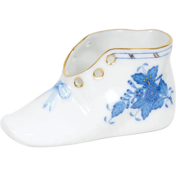 Chinese Bouquet Blue Baby Shoe