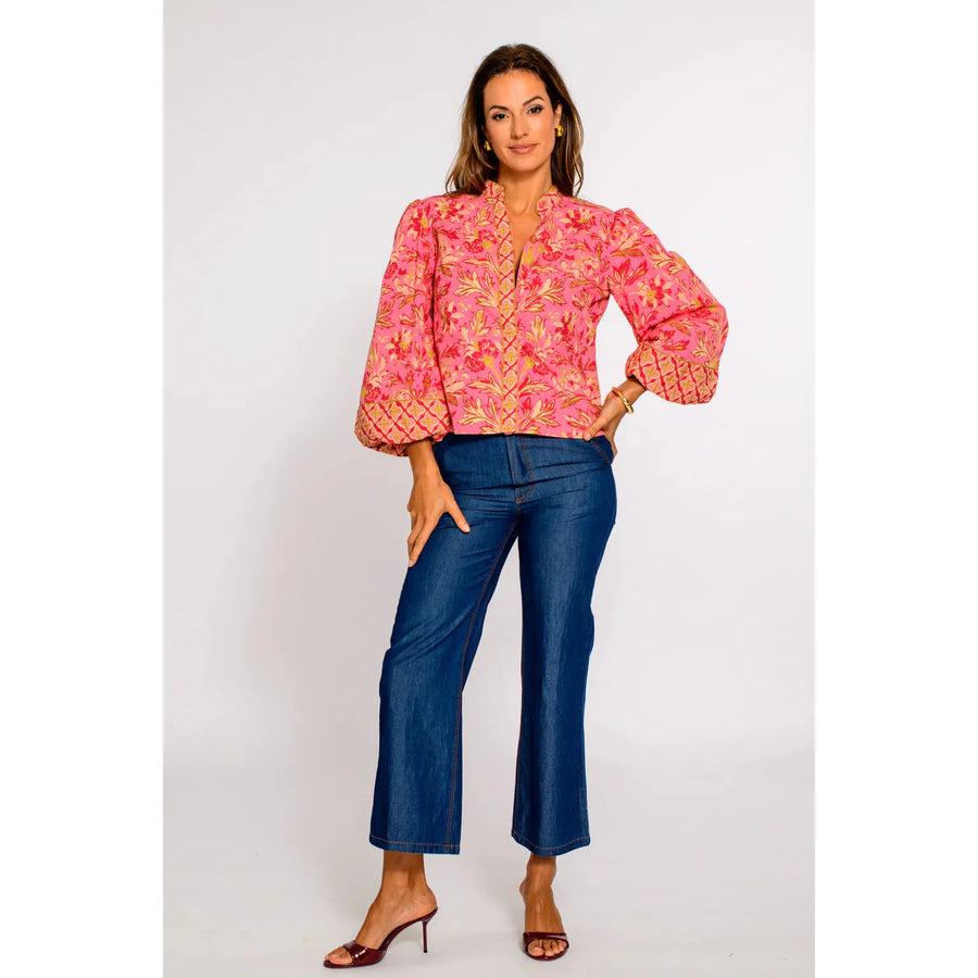 Elizabeth James The Label Emily Top- Grandeur Cherry