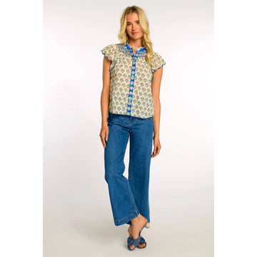 Elizabeth James The Label Kate Top in Tulip Ivory