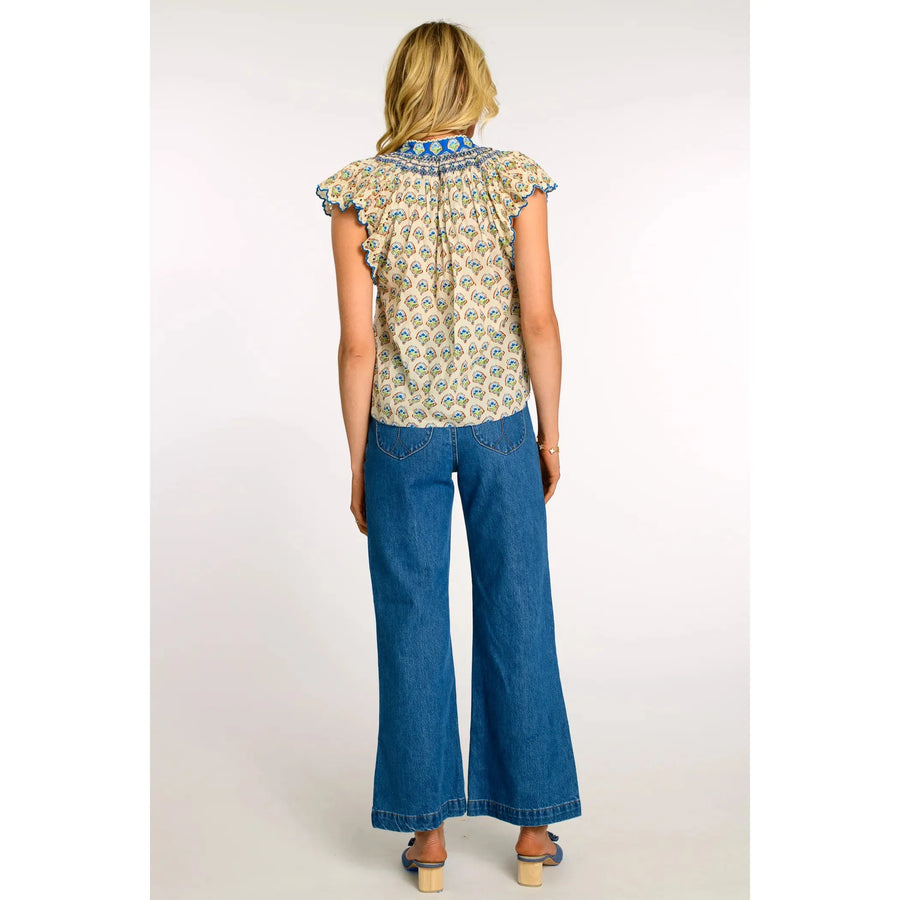 Elizabeth James The Label Kate Top in Tulip Ivory