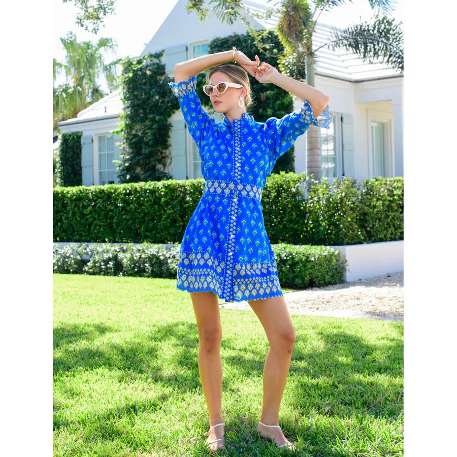 Elizabeth James The Label Frances Dress in Tulip Blue