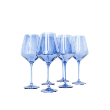 Turner-Witmer Wedding Registry: Estelle Cobalt Wine Glasss (Set of 6)