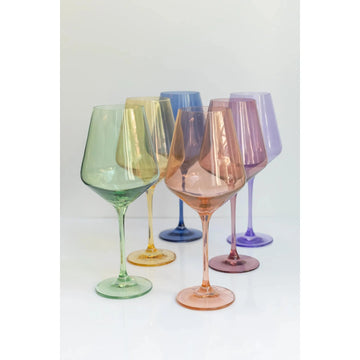Northington and Webb Wedding Registry: Estelle Mixed Pastel Wine Glasses
