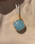 Clara Williams Company 18K Blue Aquamarine Cushion Charm