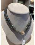 Clara Williams Company Labradorite Rondelle Double Strand Necklace
