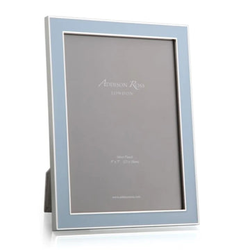 Addison Ross Powder Blue Enamel & Silver Photo Frame: 4x6