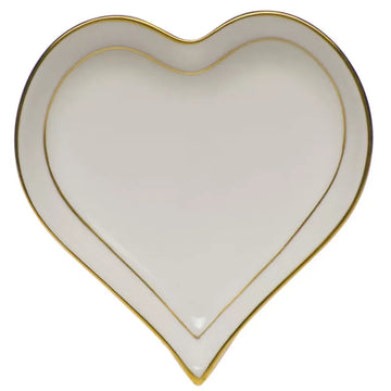Herend Small Heart Tray : Gold