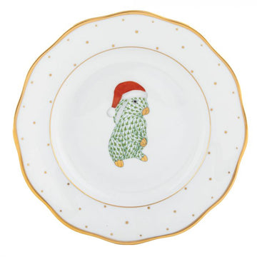 Oates-Marley Wedding Registry: Herend Bunny Christmas Dessert Plate